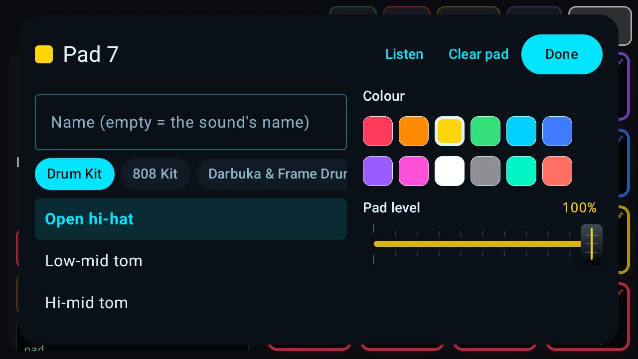 Pad editor